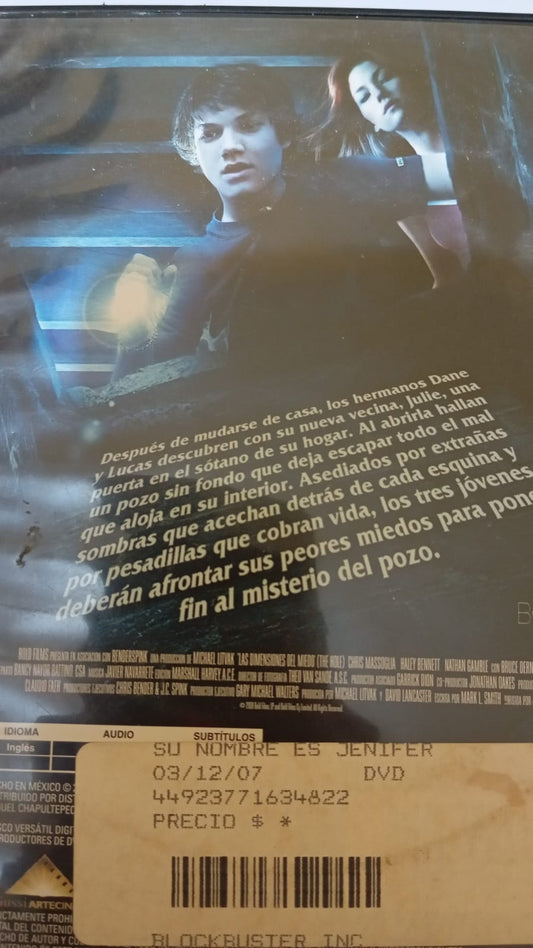 Dimensiones del miedo. DVD.