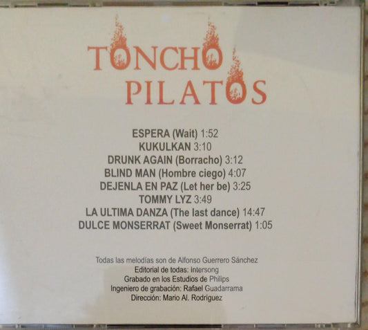 Toncho Pilatos – Toncho Pilatos. Cd en buen estado.