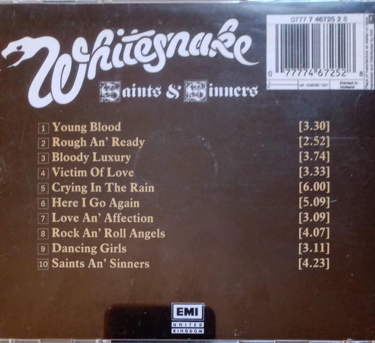 Whitesnake – Saints & Sinners. Cd.