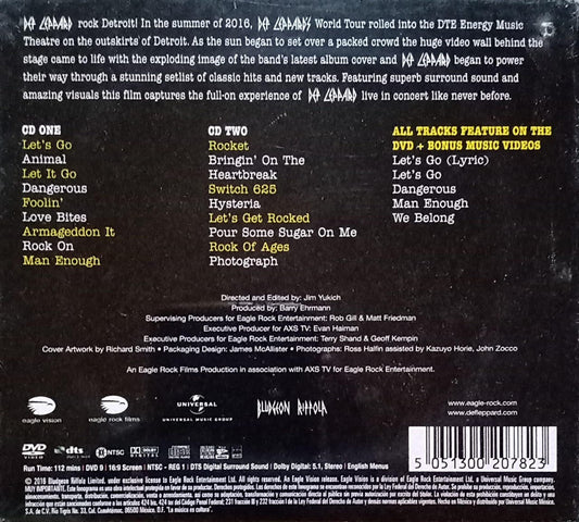 Def Leppard And There Will Be A Next Time Live 2 Cd + Dvd. Nuevo.