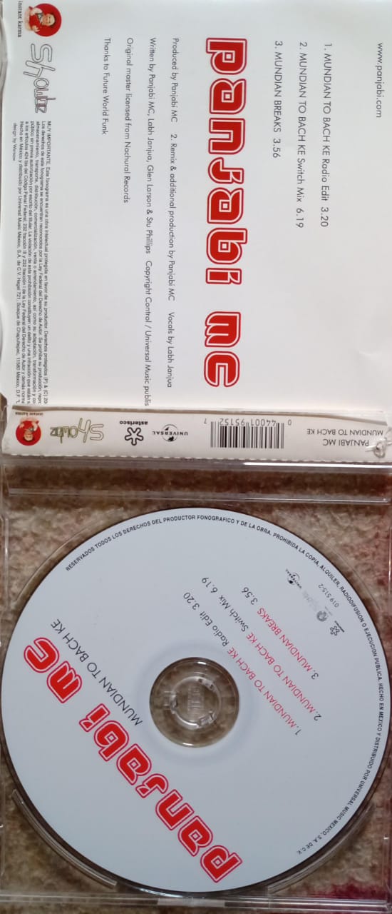 Panjabi MC – Mundian To Bach Ke. Cd excelente estado.