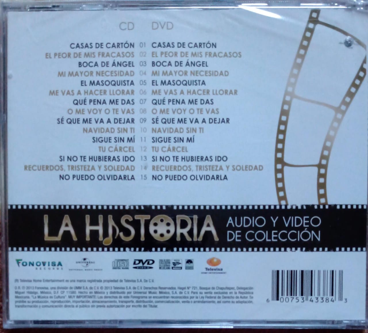 Marco Antonio Solis (Audio y Video de Coleccion, CD+DVD). Nuevo.