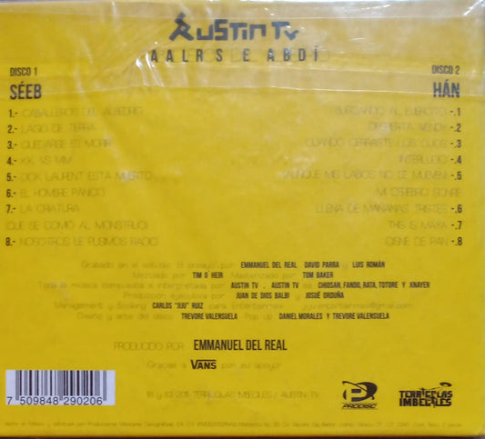 Austin TV – Caballeros Del Albedrío. Cd doble 1ra ed. excelente estado.