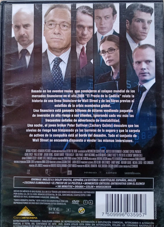 El Precio de la Codicia (Margin Call) — DVD nacional.