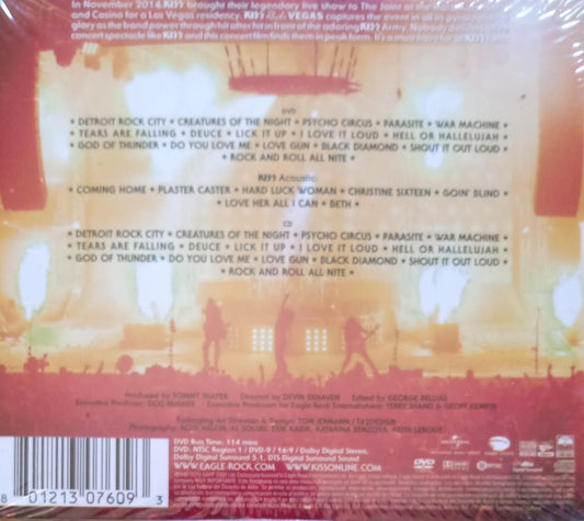 Kiss – Kiss Rocks Vegas. Cd y DVD nuevo.