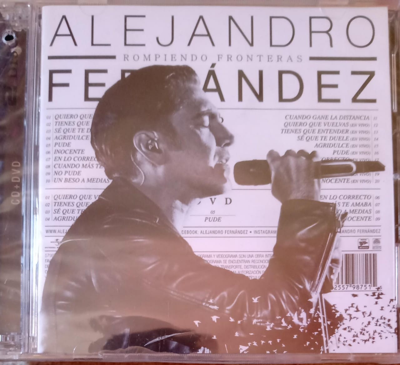 Alejandro Fernández – Rompiendo Fronteras. Cd y DVD nuevo.