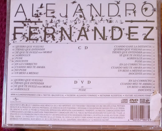 Alejandro Fernández – Rompiendo Fronteras. Cd y DVD nuevo.
