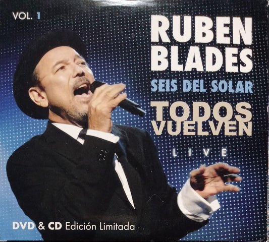 Ruben Blades, Seis Del Solar – Todos Vuelven-Live Vol 1. Cd doble excelente estado.