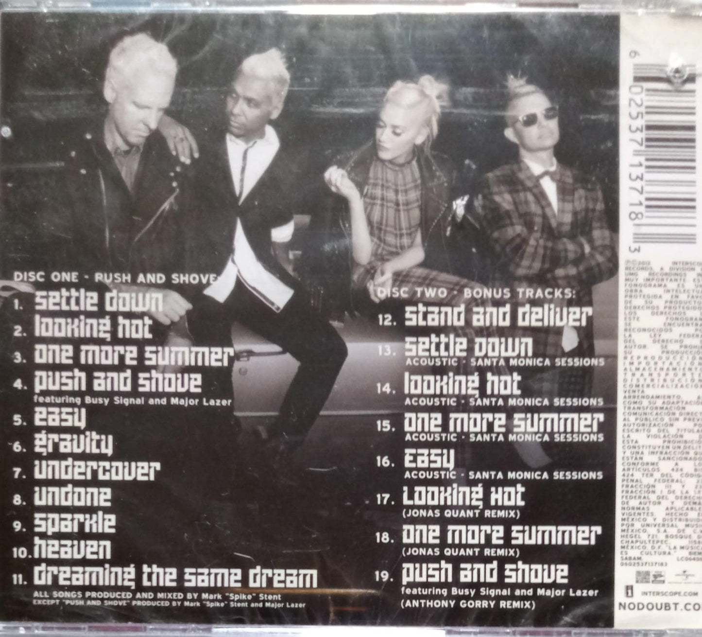 No Doubt – Push And Shove. Cd doble nuevo.