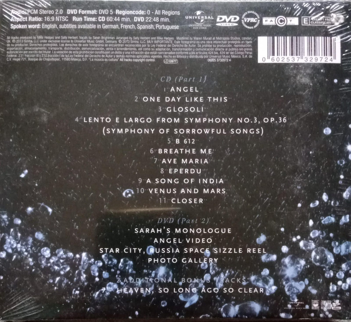 Sarah Brightman – Dreamchaser. Cd y DVD nuevo.
