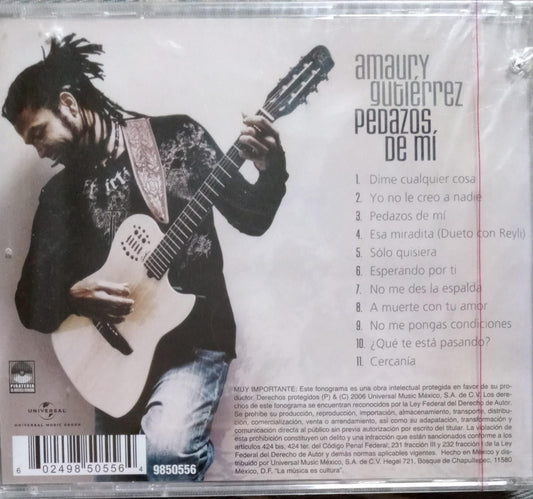 Amaury Gutiérrez – Pedazos De Mí. Cd nuevo.