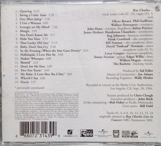 Ray Charles – Ray Charles Live In Concert. CD buen estado.