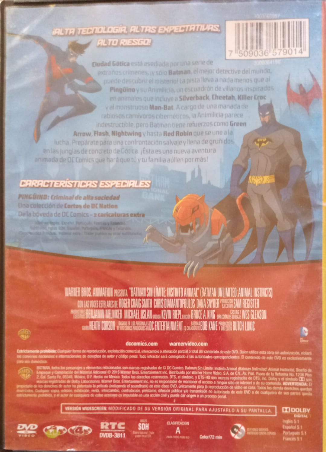 Batman Ilimitado - Instinto Animal. Batman Unlimited: Animal Instincts. DVD.