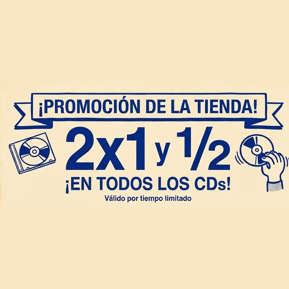 CDs. Promo septiembre 2026: 2 X 1 y 1/2.