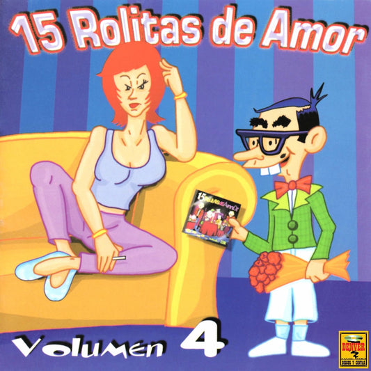 15 Rolitas de Amor (CD 1ra edición en buen estado, Varios Artistas Vol. 4). tienda de discos en méxico formato muerto