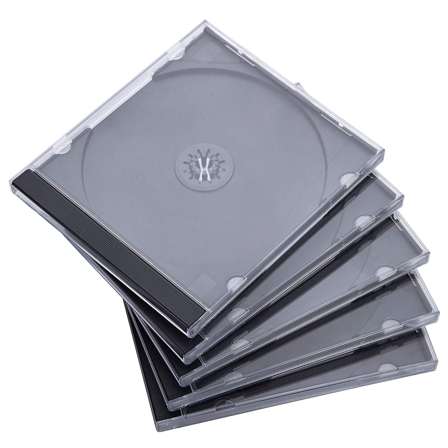 Jewel Case para CD – Base Negra Premium. 10 piezas. formato muerto tienda de discos en méxico