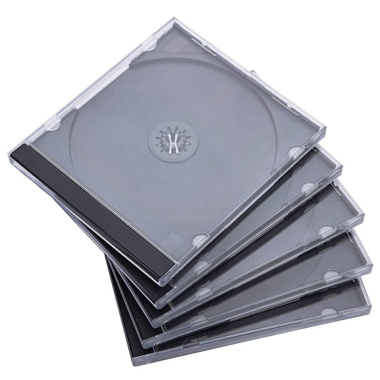 Jewel Case para CD – Base Negra Premium. 10 piezas. formato muerto tienda de discos en méxico