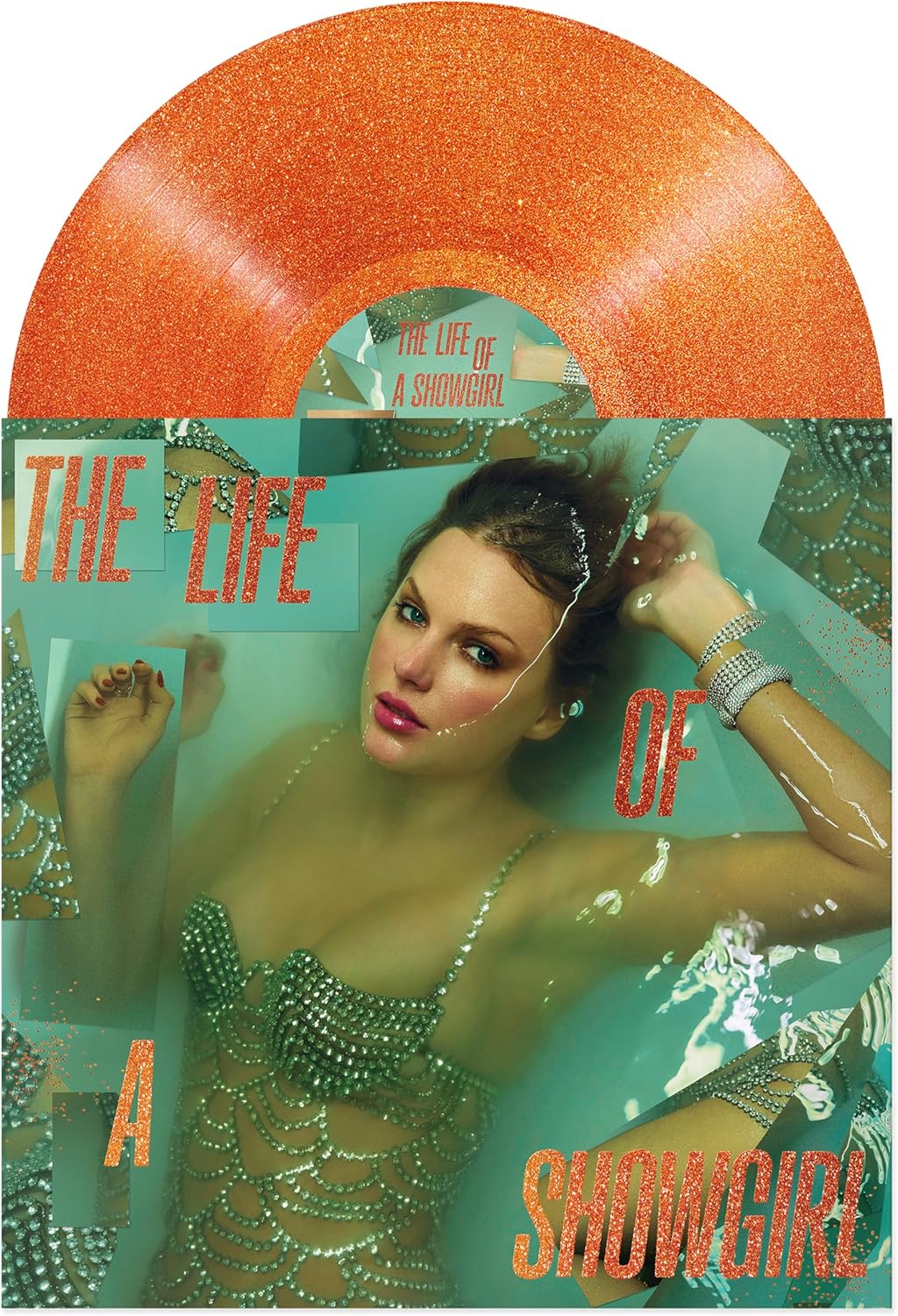 The Life of a Showgirl [Sweat & Vanilla Perfume Orange Glitter Vinyl] Taylor Swift. tienda de discos en méxico formato muerto