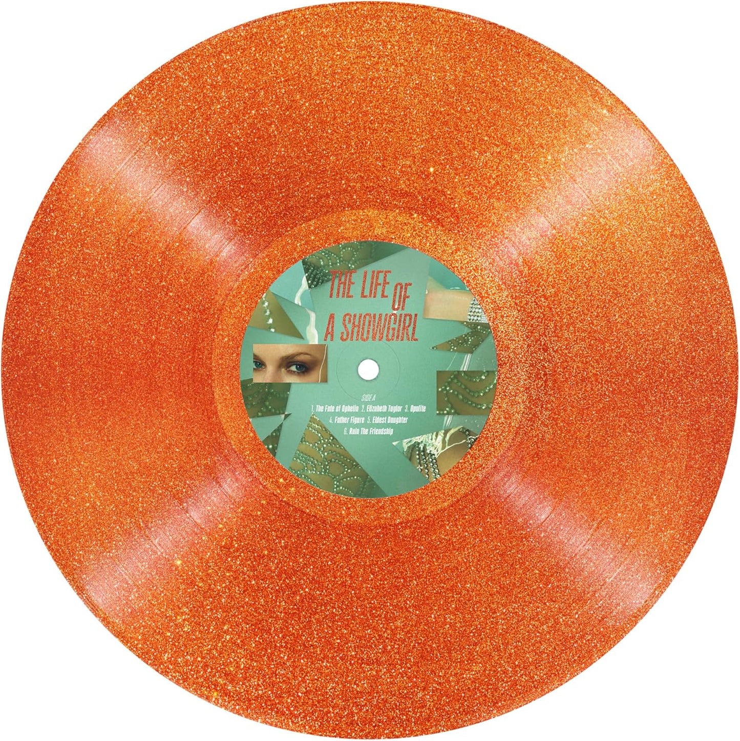 The Life of a Showgirl [Sweat & Vanilla Perfume Orange Glitter Vinyl] Taylor Swift. tienda de discos en méxico formato muerto