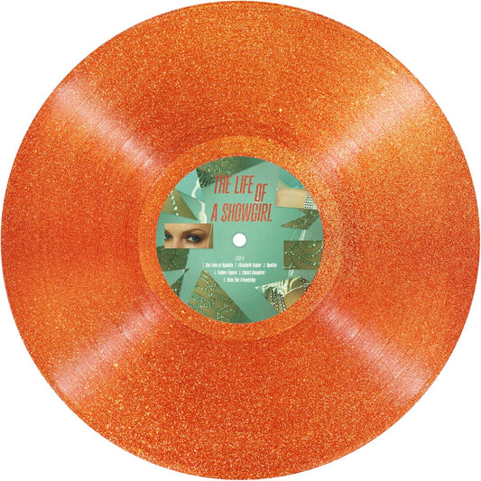 The Life of a Showgirl [Sweat & Vanilla Perfume Orange Glitter Vinyl] Taylor Swift. tienda de discos en méxico formato muerto