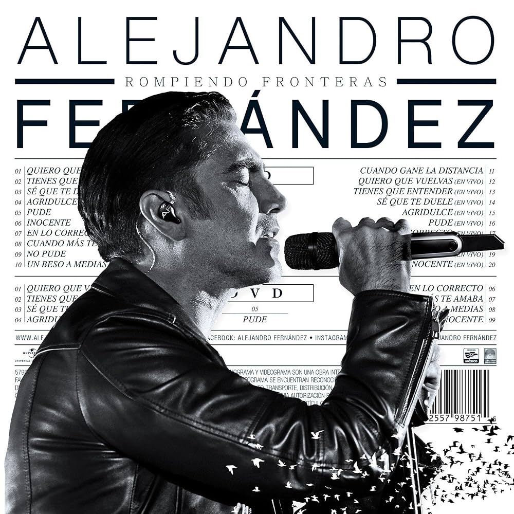 Alejandro Fernández – Rompiendo Fronteras. Cd y DVD nuevo.