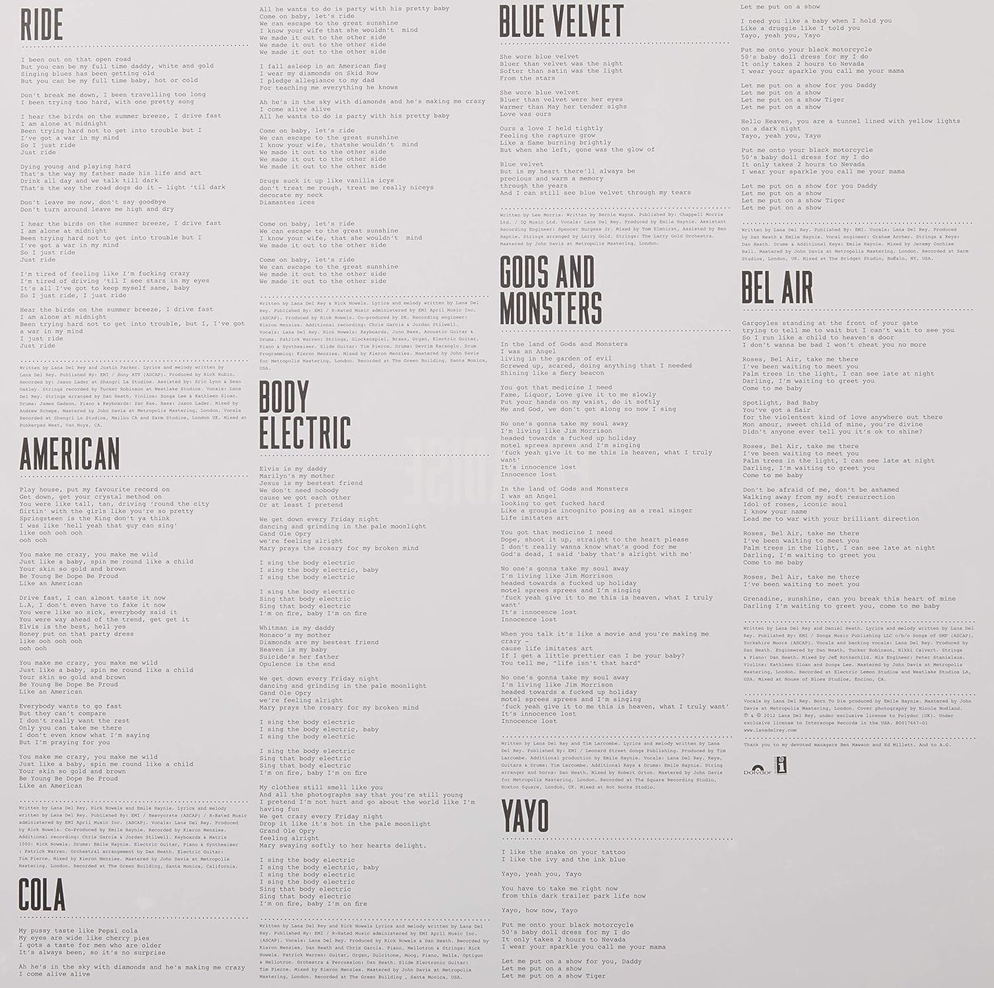 Paradise (Vinilo nuevo). Lana Del Rey. tienda de discos en méxico formato muerto