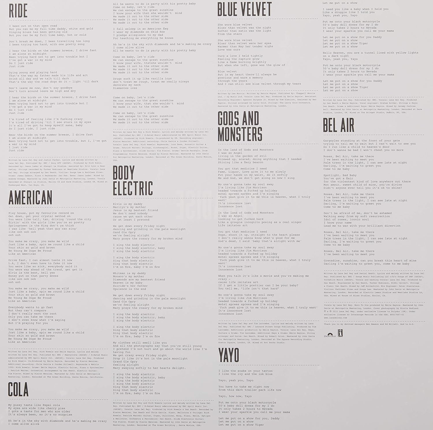 Paradise (Vinilo nuevo). Lana Del Rey. tienda de discos en méxico formato muerto