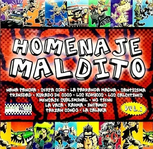 Varios – Homenaje Maldito Vol. 2. Cd en buen estado. tienda de discos en méxico formato muerto