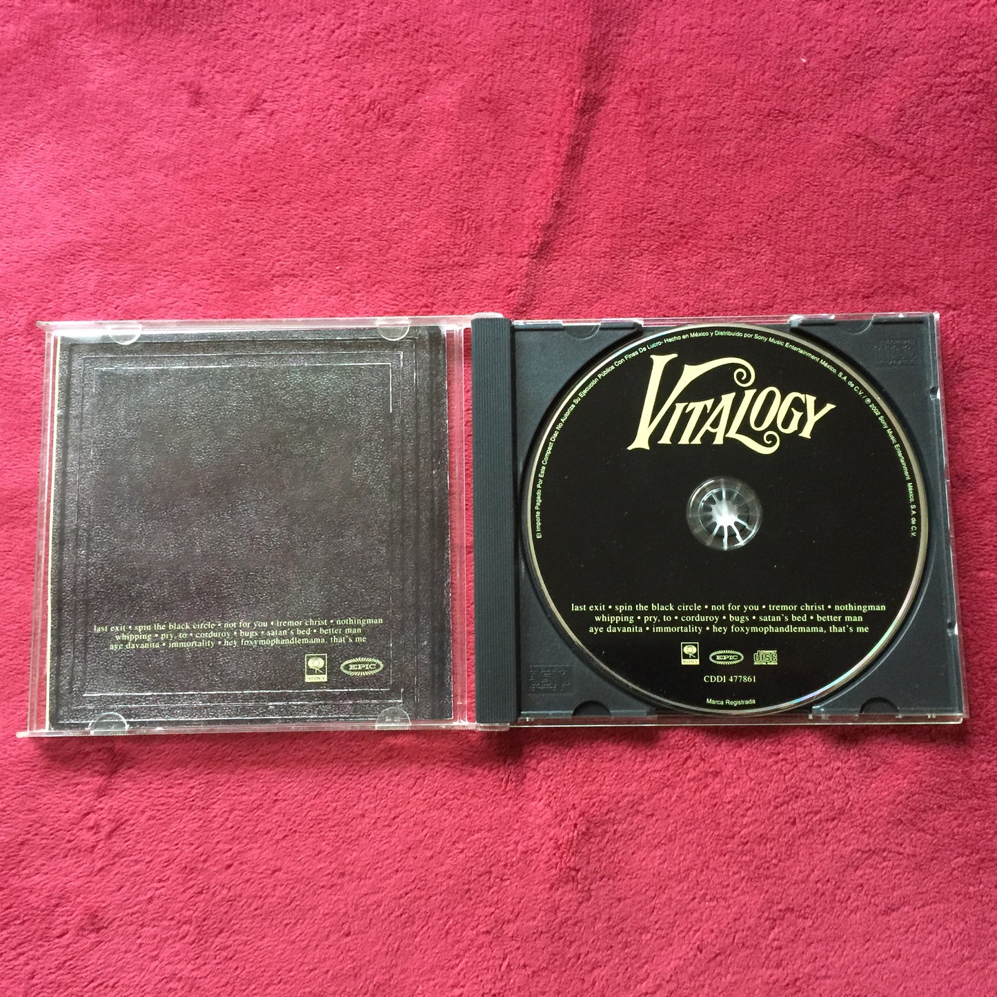 Pearl Jam. Vitalogy. Cd nacional en excelente estado.