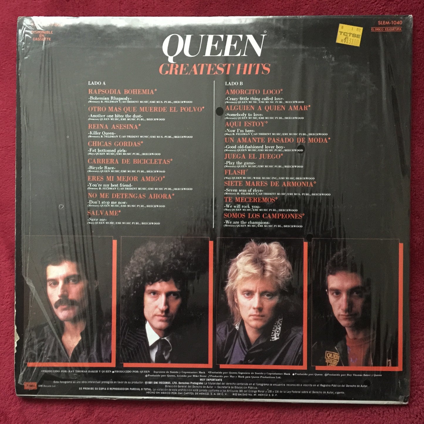 Queen. Greatest Hits. Vinyl nacional de época en excelente estado.