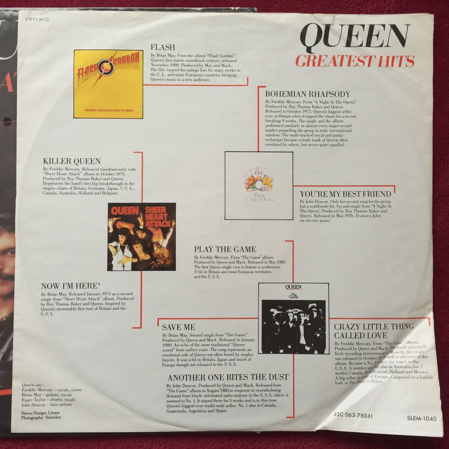 Queen. Greatest Hits. Vinyl nacional de época en excelente estado.