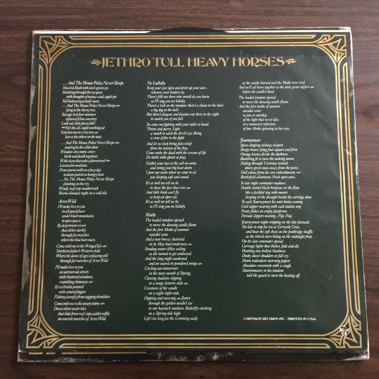 Jethro Tull. Heavy Horses. Vinyl importado.