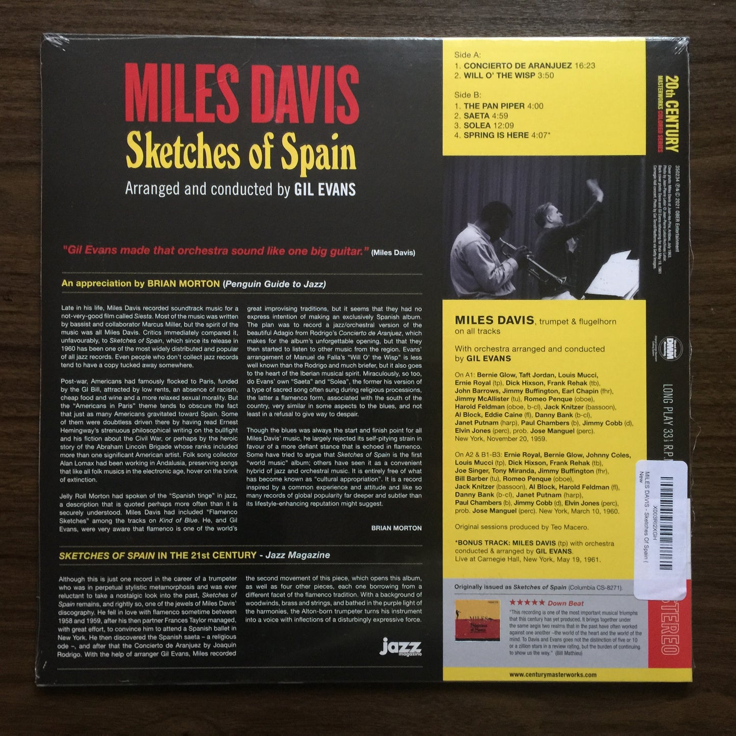 Miles Davis. Sketches of Spain. Vinyl nuevo de color edición limitada.