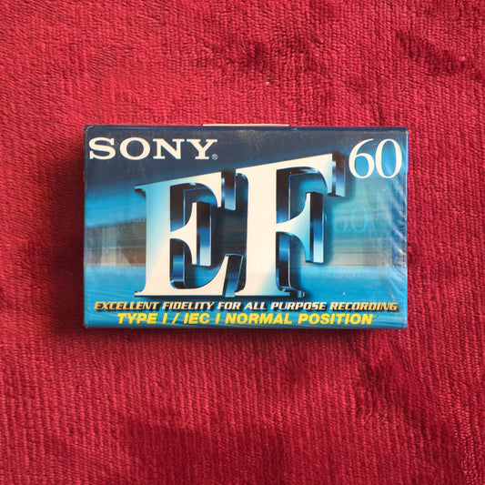 Cassette virgen Sony EF 60 nuevo, sellado.