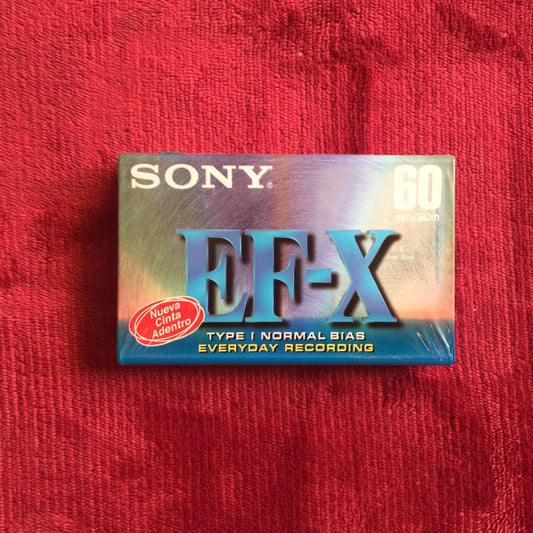 Cassette virgen Sony EF-X 60 nuevo, sellado.