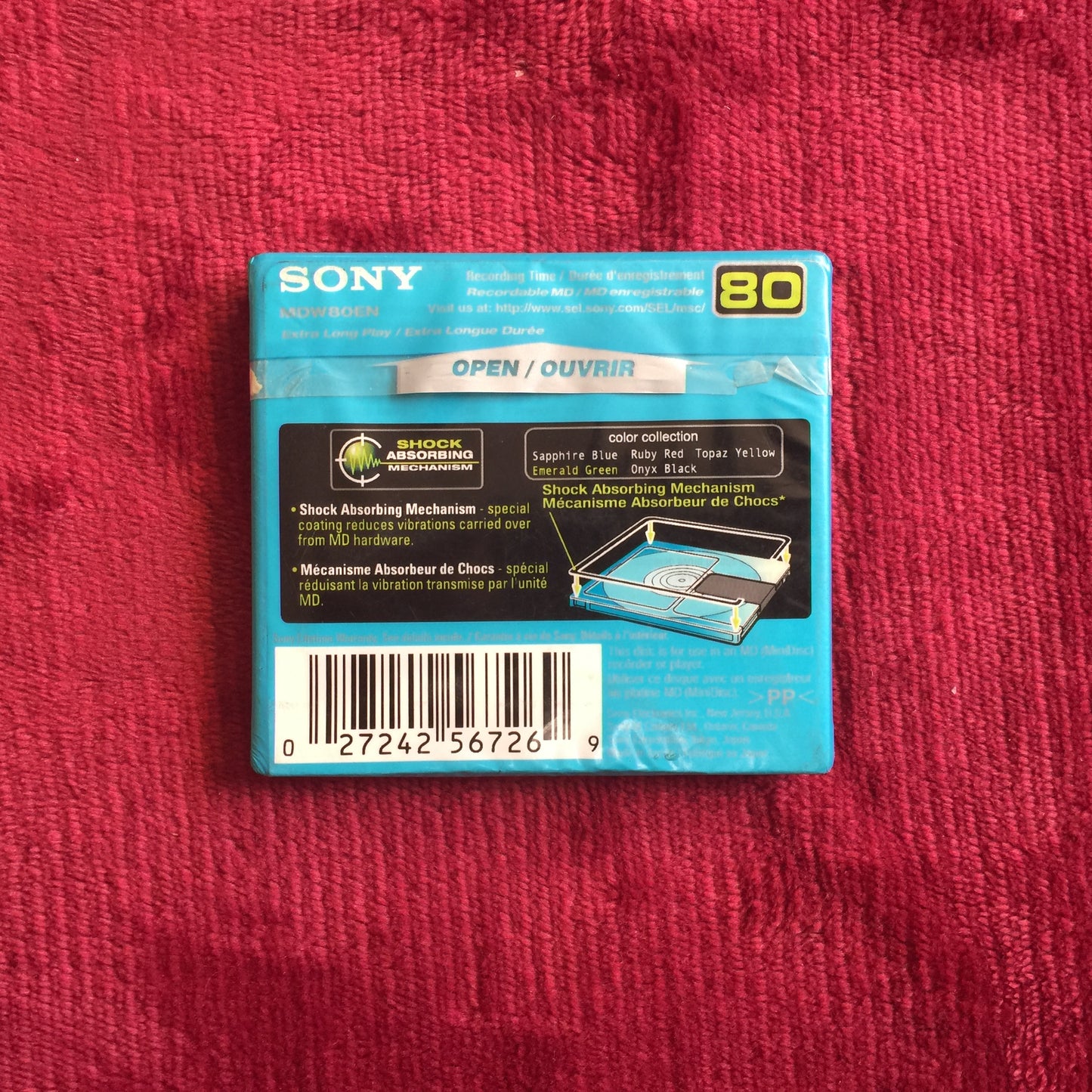 Sony Minidisc Mdw80en. Virgen. 80 minutos.