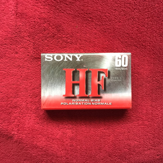 Cassette virgen Sony HF 60 nuevo, sellado.