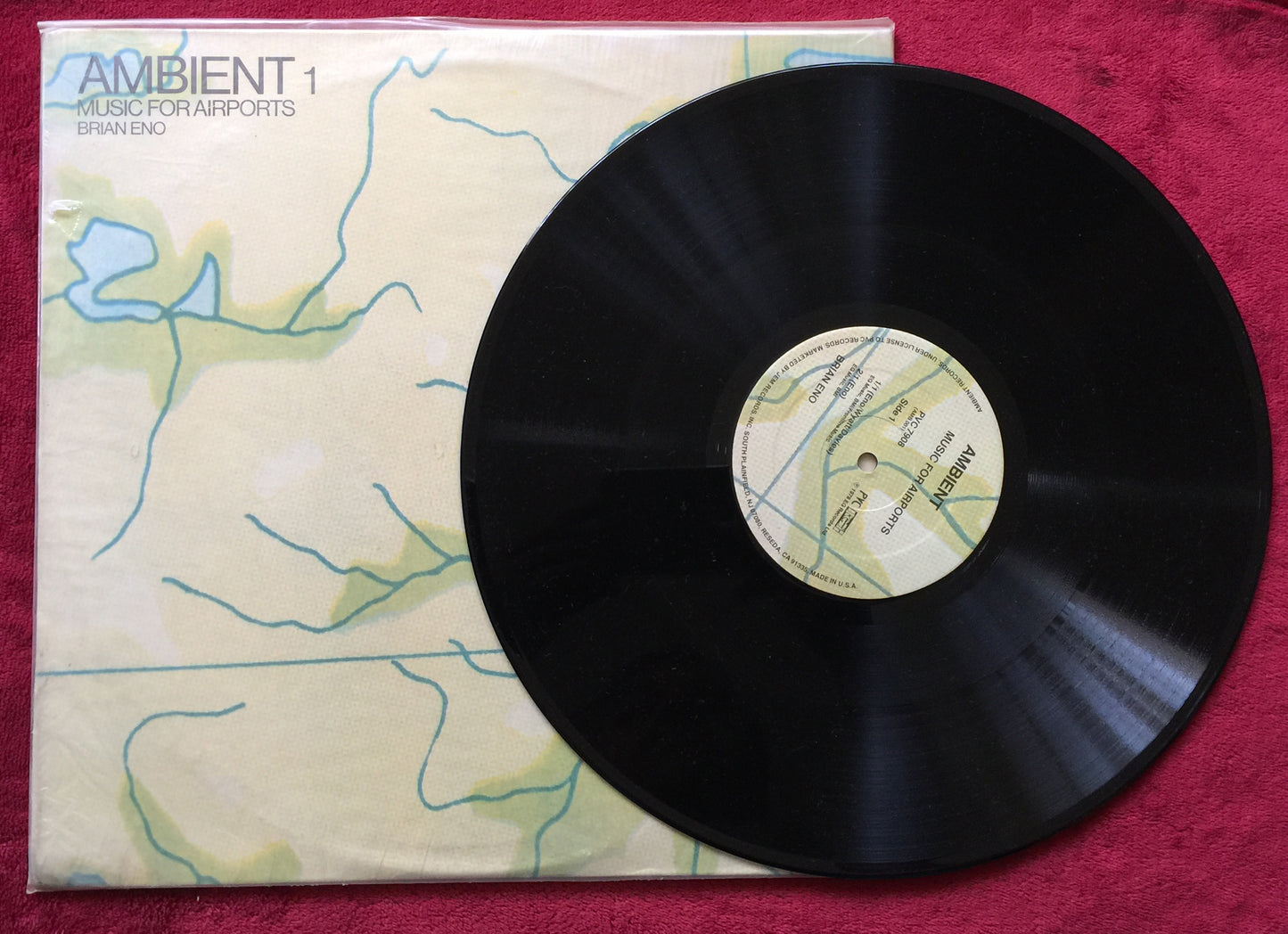 Brian Eno. Ambient 1: Music for Airports. Vinilo importado 1979 excelente estado. formato muerto