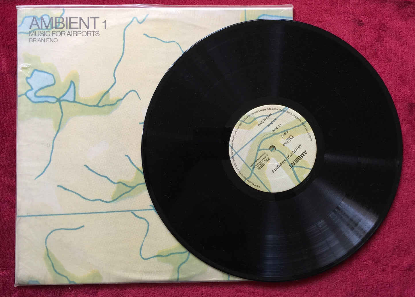 Brian Eno. Ambient 1: Music for Airports. Vinilo importado 1979 excelente estado. formato muerto