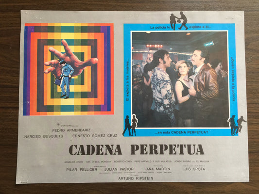 Cadena Perpetua. Fotomontaje original (lobby card) original 1979. formato muerto