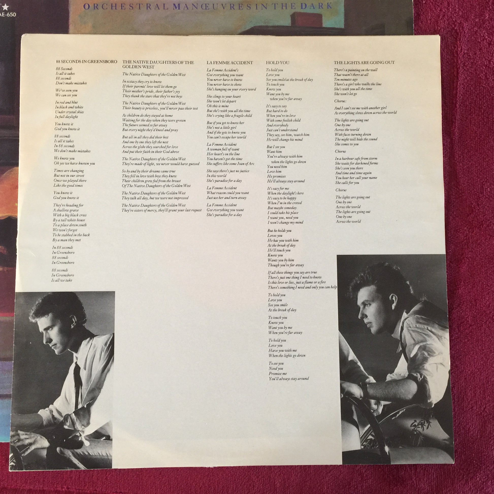 Orchestral Manoeuvres in the Dark (OMD). Crush. Vinilo nacional 1985 excelente estado. formato muerto mexico