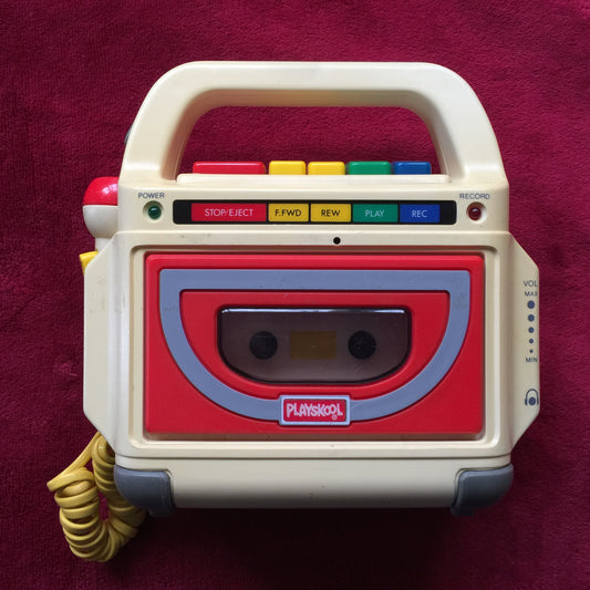 Vintage Playskool PS-450G Cassette Tape Player Recorder Micrófono. formato muerto