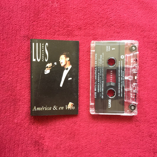 Luis Miguel – América & En Vivo. Cassette en buen estado.