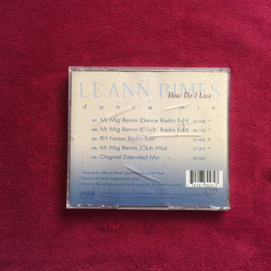 LeAnn Rimes – How Do I Live (Dance Mix). Cd importado en buen estado. formato muerto