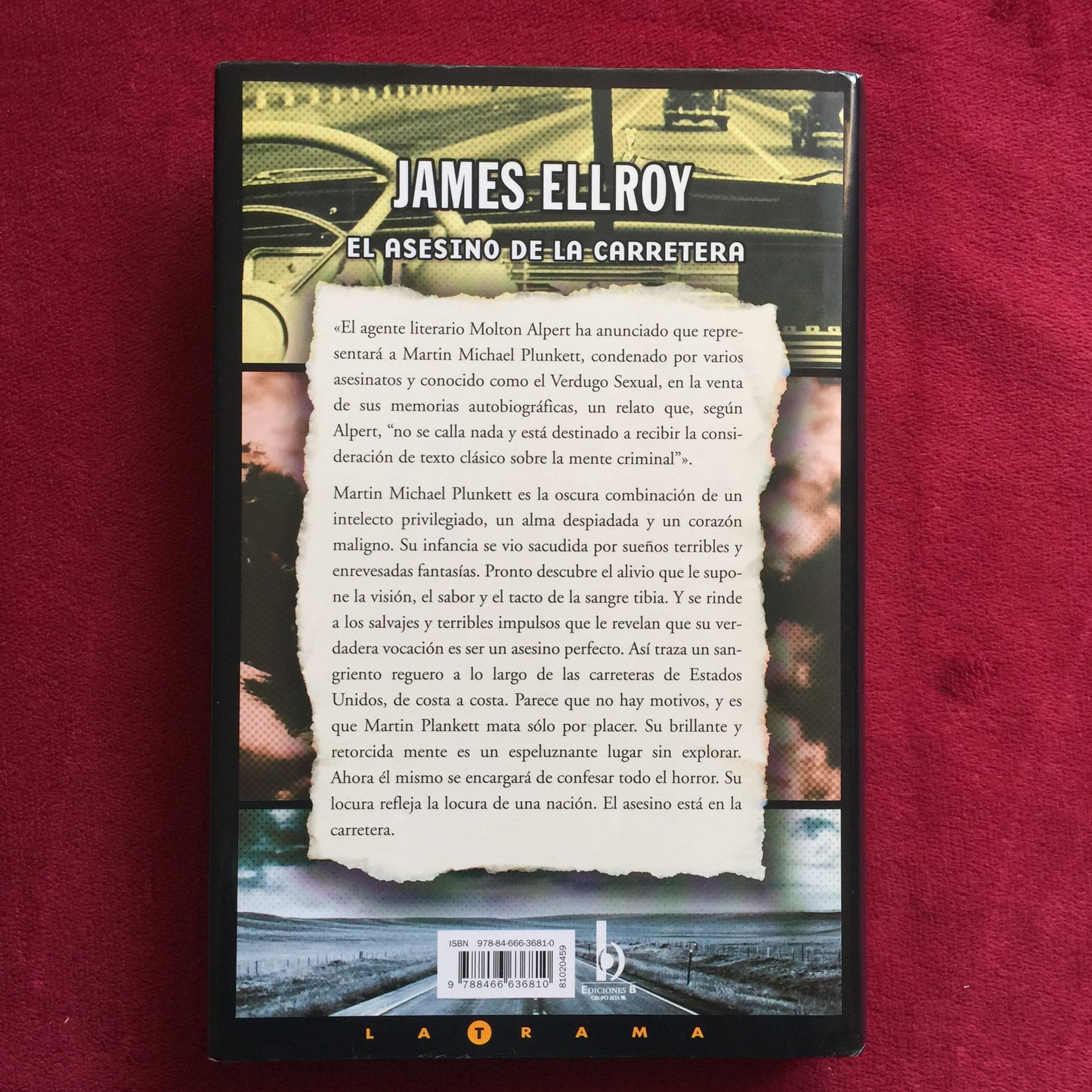 James Ellroy. El asesino de la carretera. Libro. formato muerto