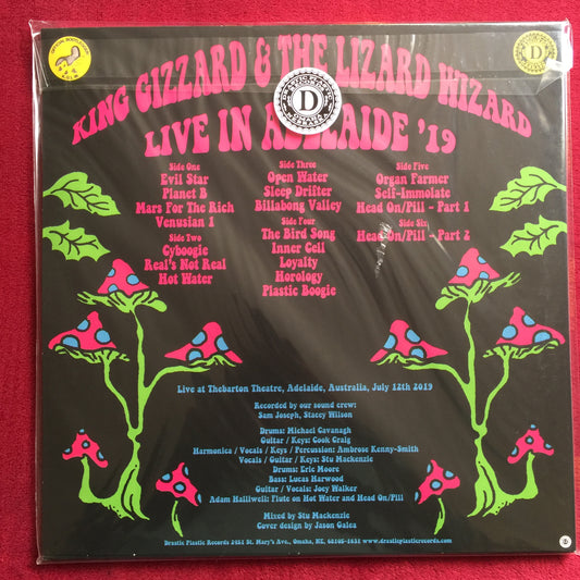 King Gizzard & the Lizard Wizard. Live in Adelaide '19. Vinilo triple nuevo. formato muerto