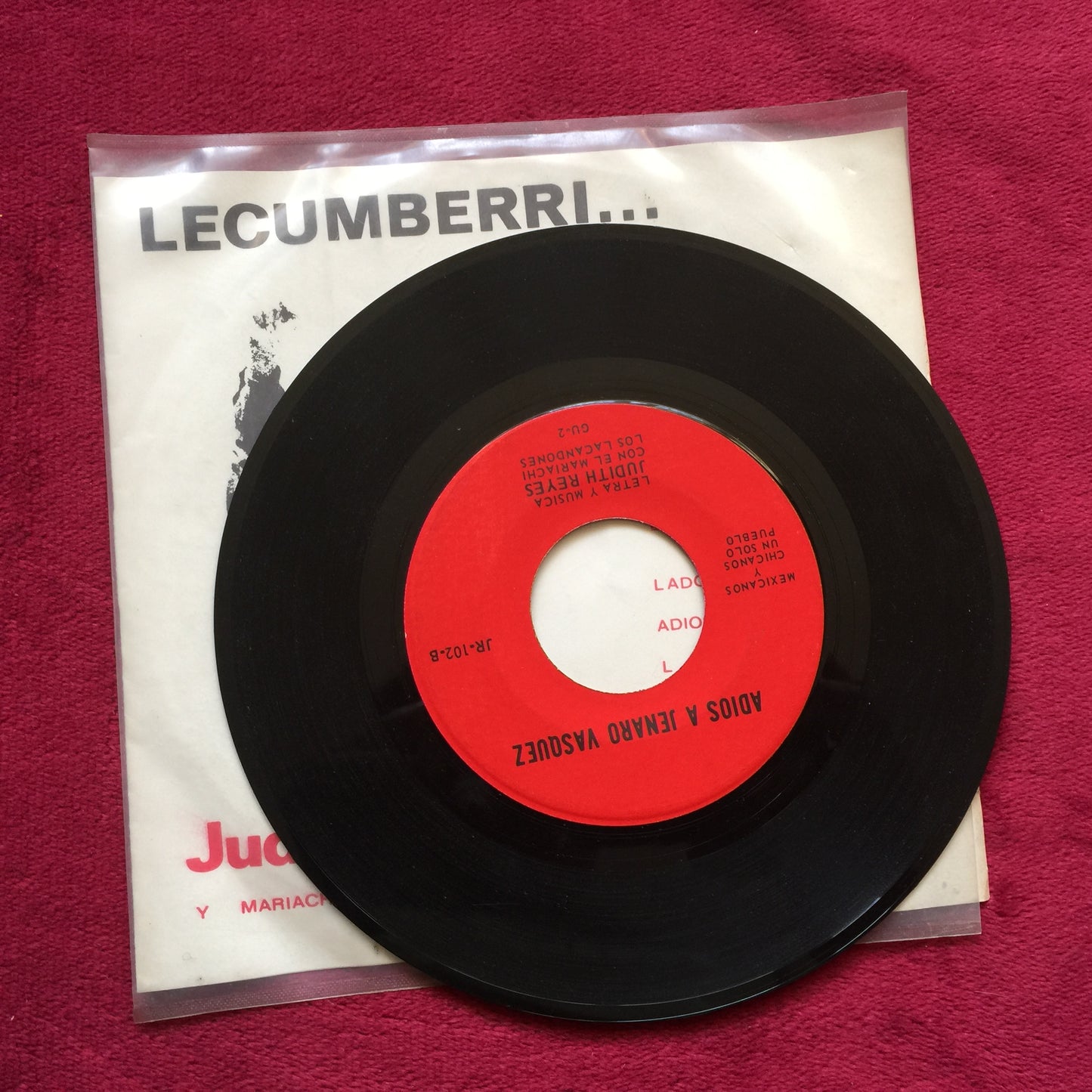 Judith Reyes. Lecumberri. Vinilo 7". formato muerto