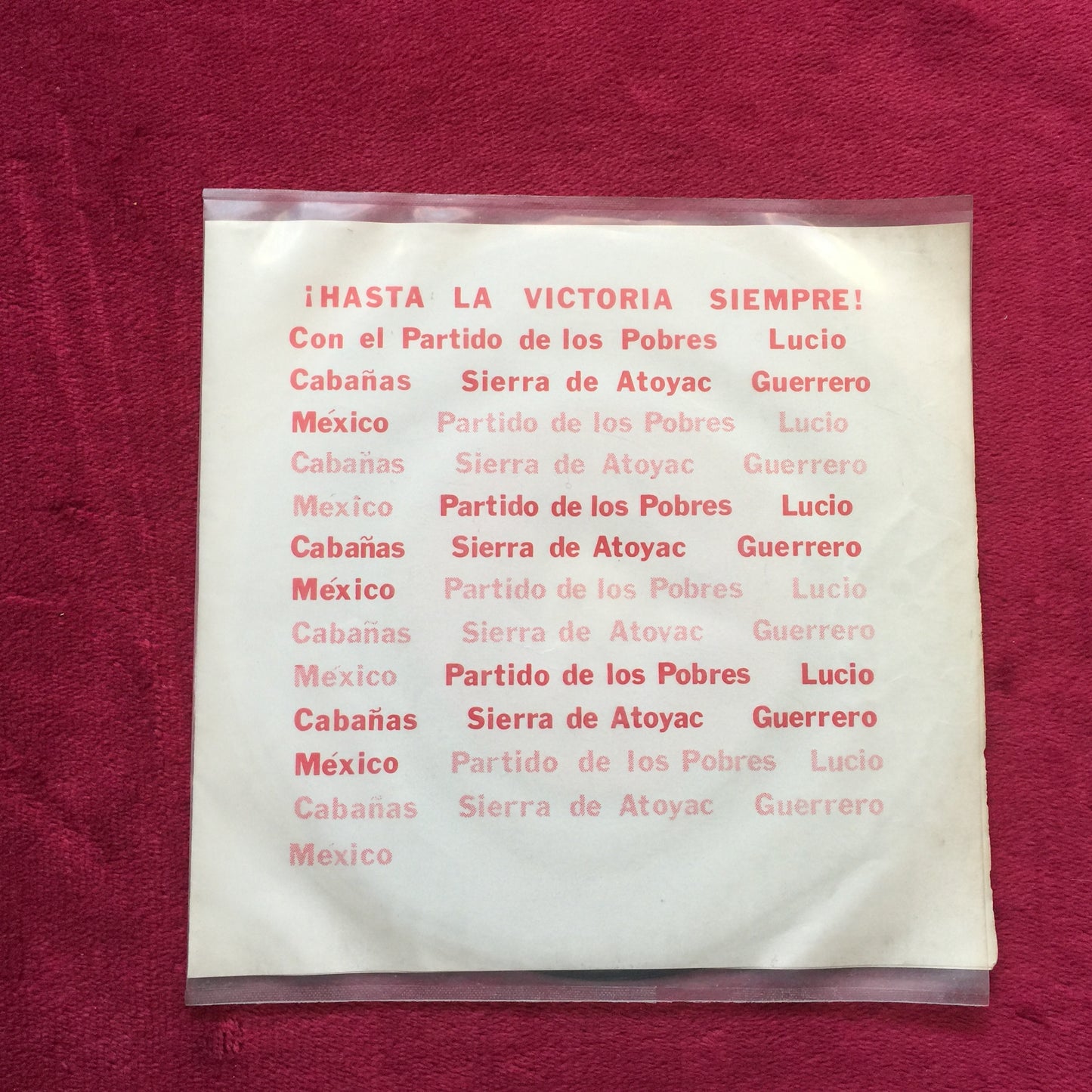 Judith Reyes. Canción del Partido de los Pobres. Vinilo 7". formato muerto