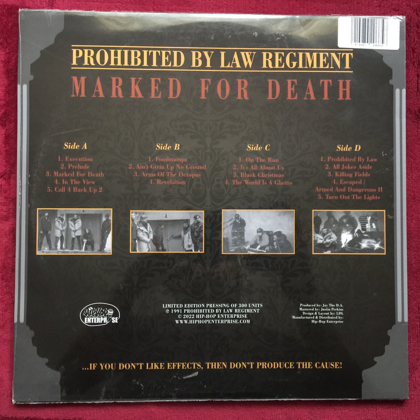 Prohibited By Law Regiment. Marked for death. Vinilo doble nuevo. formato muerto