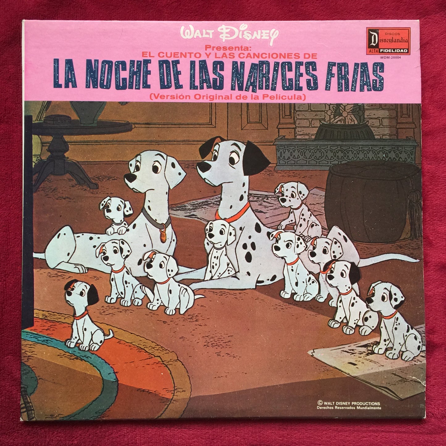 Walt Disney – La Noche De Las Narices Frías. Vinilo en buen estado. formato muerto